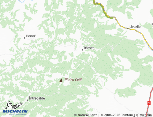 Carte MICHELIN Valea Mănăstirii - ViaMichelin