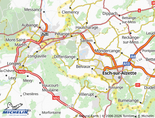 Carte MICHELIN Differdange - ViaMichelin