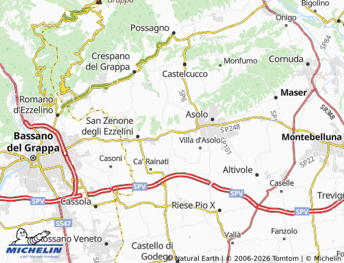 Mapa MICHELIN Fonte - ViaMichelin