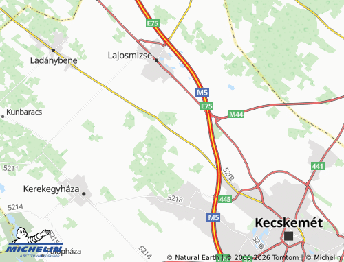 MICHELIN Méntelek map - ViaMichelin