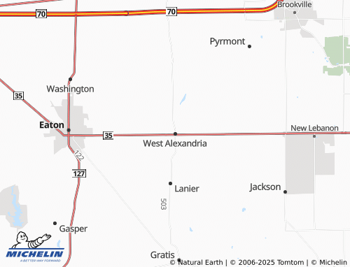 MICHELIN West Alexandria map - ViaMichelin