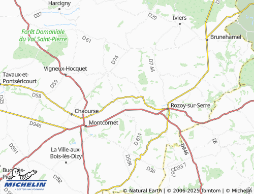MICHELIN Sainte-Geneviève map - ViaMichelin
