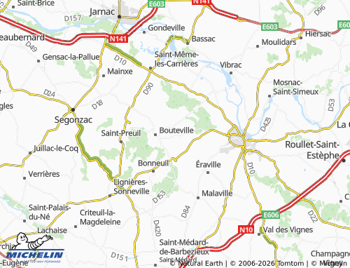 Mapa MICHELIN Peuchaud - ViaMichelin