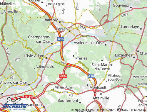Mapa MICHELIN Presles - ViaMichelin