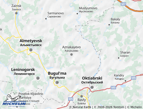 MICHELIN-Landkarte Asnakaewski Rajon - ViaMichelin