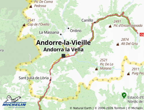 Mapa MICHELIN Escaldes-Engordany - ViaMichelin