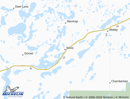 Mapa MICHELIN Nevis - ViaMichelin