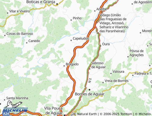 MICHELIN Vilela da Cabugueira map - ViaMichelin