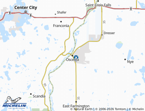 Carte MICHELIN Osceola - ViaMichelin