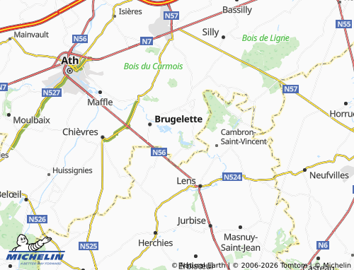 MICHELIN Cambron-Casteau map - ViaMichelin