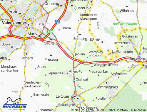 Carte MICHELIN Jenlain - ViaMichelin