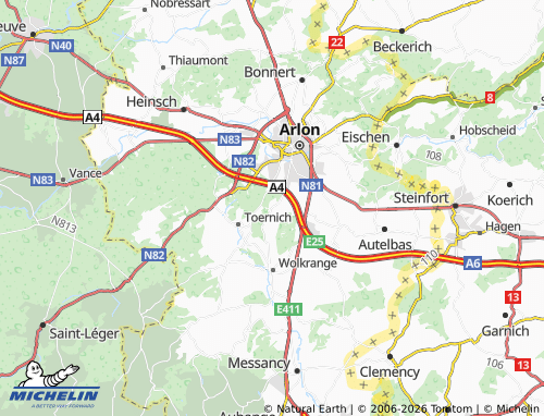 MICHELIN Sesselich map - ViaMichelin