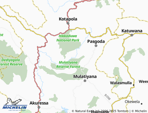 MICHELIN Panakaduwa East map - ViaMichelin