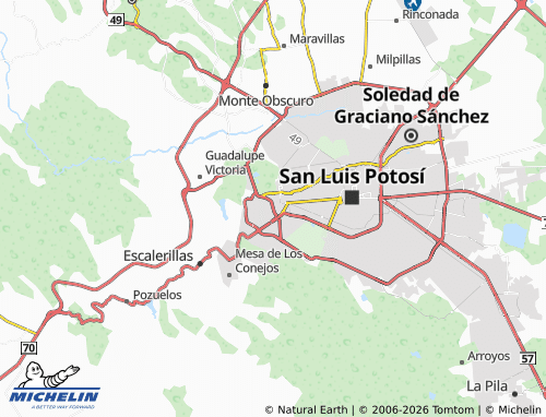 MICHELIN Lomas Tercera Sección map - ViaMichelin