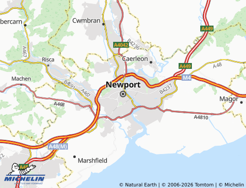 MICHELIN Newport map - ViaMichelin
