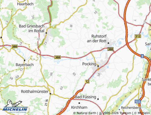 MICHELIN Poigham map - ViaMichelin