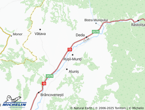 MICHELIN Rușii-Munți map - ViaMichelin