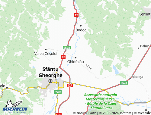 Mappa MICHELIN Ghidfalău - ViaMichelin