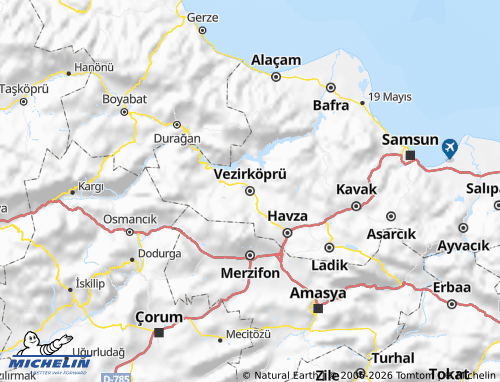 Mapa MICHELIN Vezirköprü - ViaMichelin