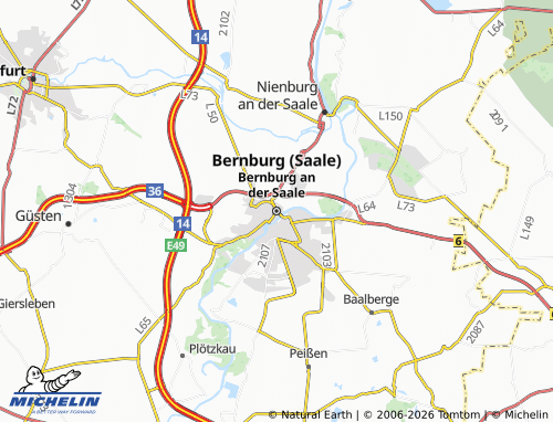 MICHELIN Bernburg (Saale) map - ViaMichelin
