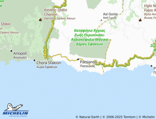 MICHELIN Patsianos map - ViaMichelin