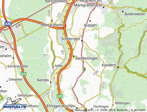 Mapa MICHELIN Bad Bellingen - ViaMichelin