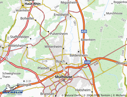 Mapa MICHELIN Wittenheim - ViaMichelin