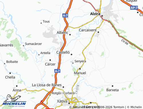 Mappa MICHELIN Castelló - ViaMichelin