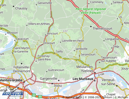 Carte MICHELIN Montalet-le-Bois - ViaMichelin