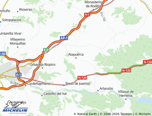 MICHELIN Atapuerca map - ViaMichelin
