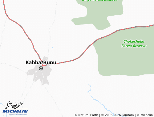MICHELIN Okebukun map - ViaMichelin