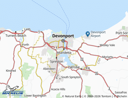 MICHELIN Miandetta map - ViaMichelin
