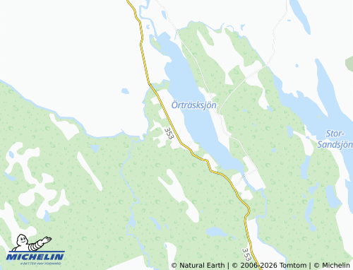 MICHELIN-Landkarte Västra Örträsk - ViaMichelin