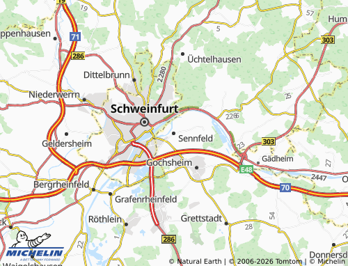 Mappa MICHELIN Sennfeld - ViaMichelin