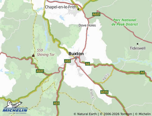 Carte MICHELIN Buxton - ViaMichelin