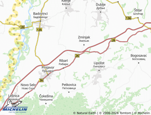 Carte MICHELIN Petlovača - ViaMichelin