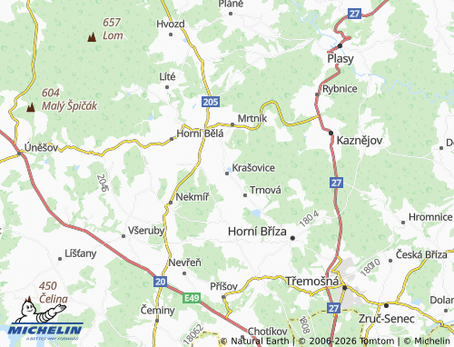 Mapa MICHELIN Krašovice - ViaMichelin