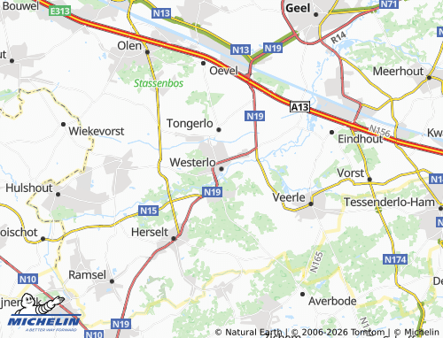 MICHELIN Westerlo map - ViaMichelin