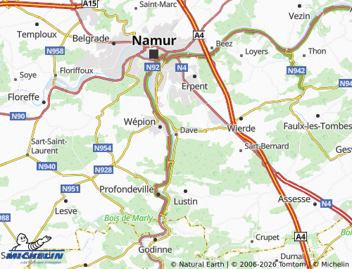 Mappa MICHELIN Dave - ViaMichelin