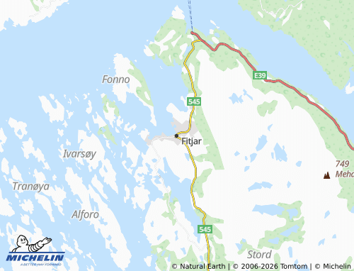 MICHELIN-Landkarte Fitjar - ViaMichelin