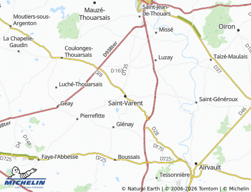 Mapa MICHELIN Saint-Varent - ViaMichelin