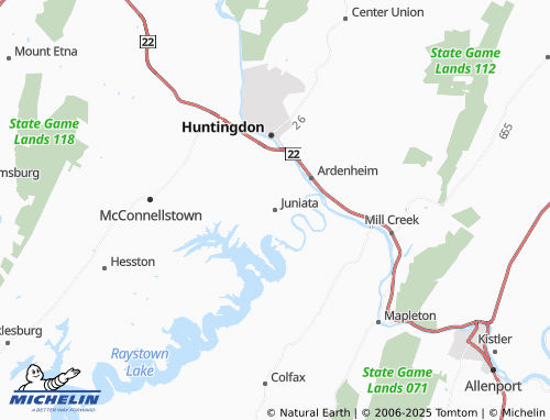 MICHELIN Juniata map - ViaMichelin