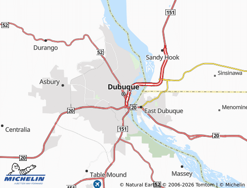 Mappa MICHELIN Dubuque - ViaMichelin