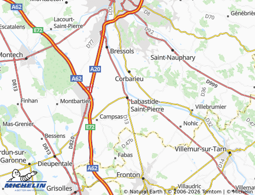 Mappa MICHELIN Labastide-Saint-Pierre - ViaMichelin