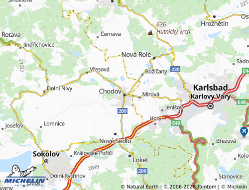 Mappa MICHELIN Chodov - ViaMichelin