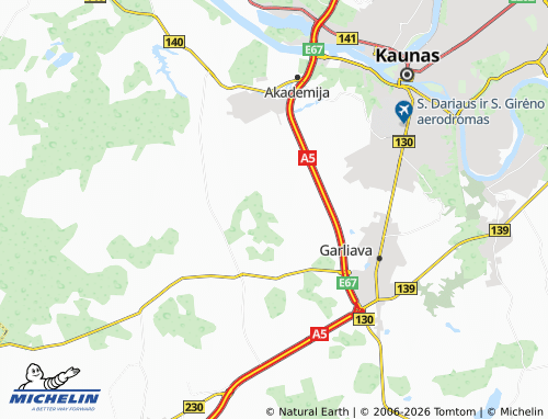 MICHELIN Alšėnai map - ViaMichelin