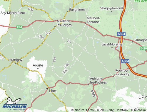Carte MICHELIN Flaignes-Havys - ViaMichelin