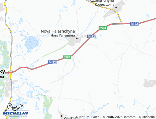 MICHELIN Nyzhnia Zhuzhmanivka map - ViaMichelin