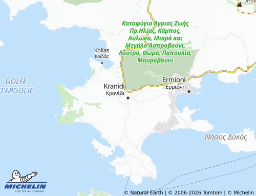 Carte MICHELIN Kranidi - ViaMichelin