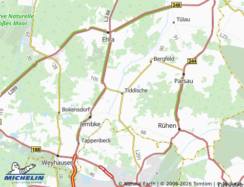 MICHELIN Tiddische map - ViaMichelin